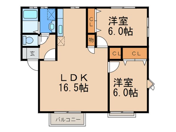 サンシャイン三苫ⅢＢの物件間取画像